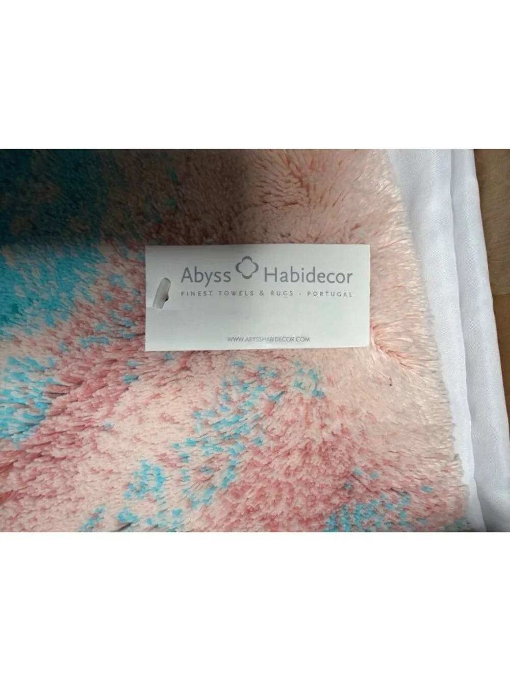 NWT Abyss & Habidecor Corse Bath Rug Turquoise Multi Size 27x47